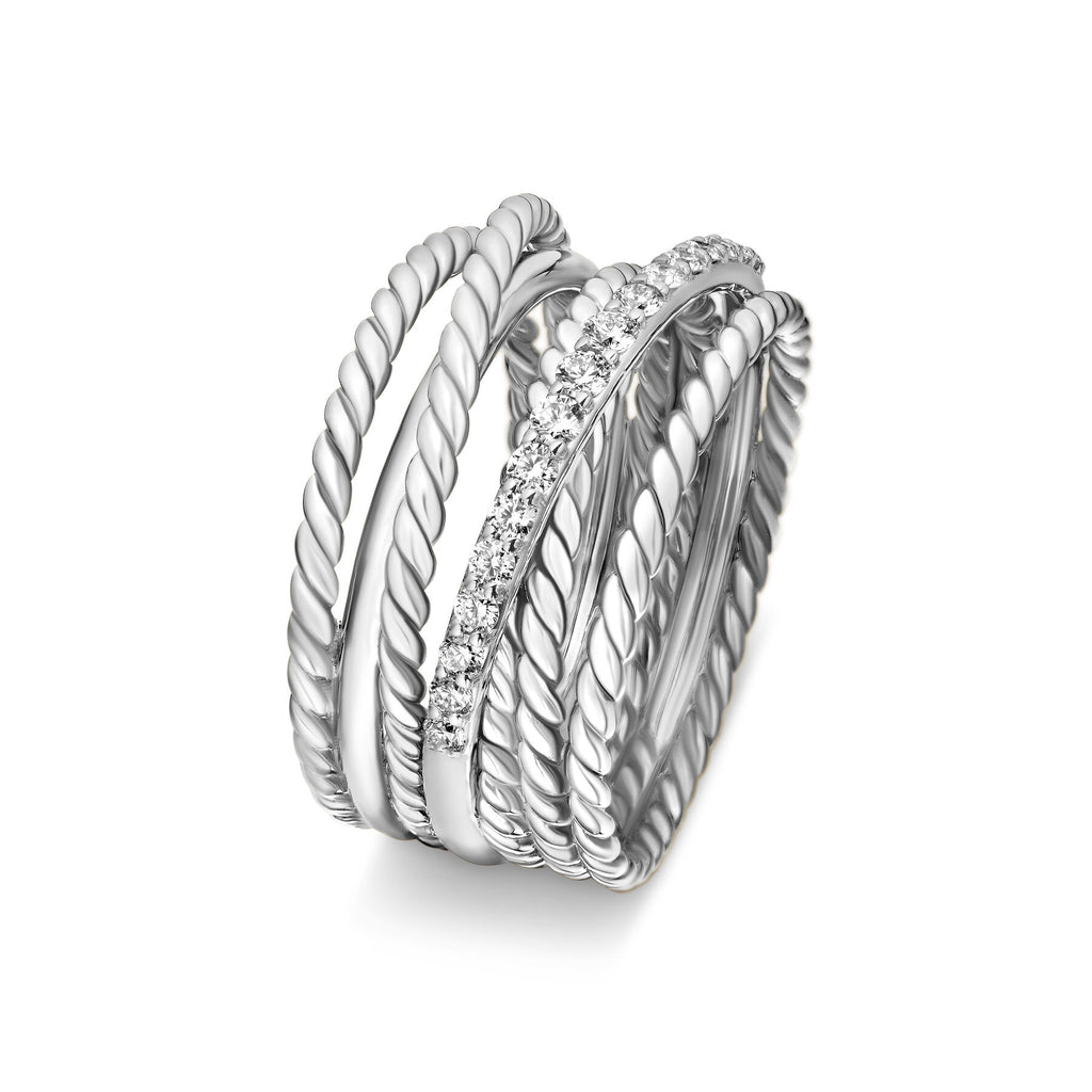 David Yurman Sterling Silver Large Crossover Ring