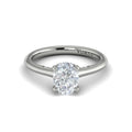 Vlora White Gold Diamond Hidden Halo Cathedral Engagement Ring Mounting