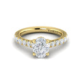 Vlora Yellow Gold Diamond Hidden Halo Engagement Ring