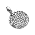 David Yurman Sterling Silver Elements Pave Plate Enhancer with Diamonds