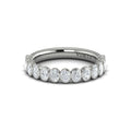 Vlora White Gold Oval Bezel Diamond Wedding Band