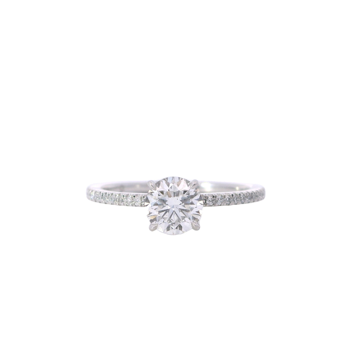 Forevermark Platinum Delicate Icon Diamond Shank Engagement Ring