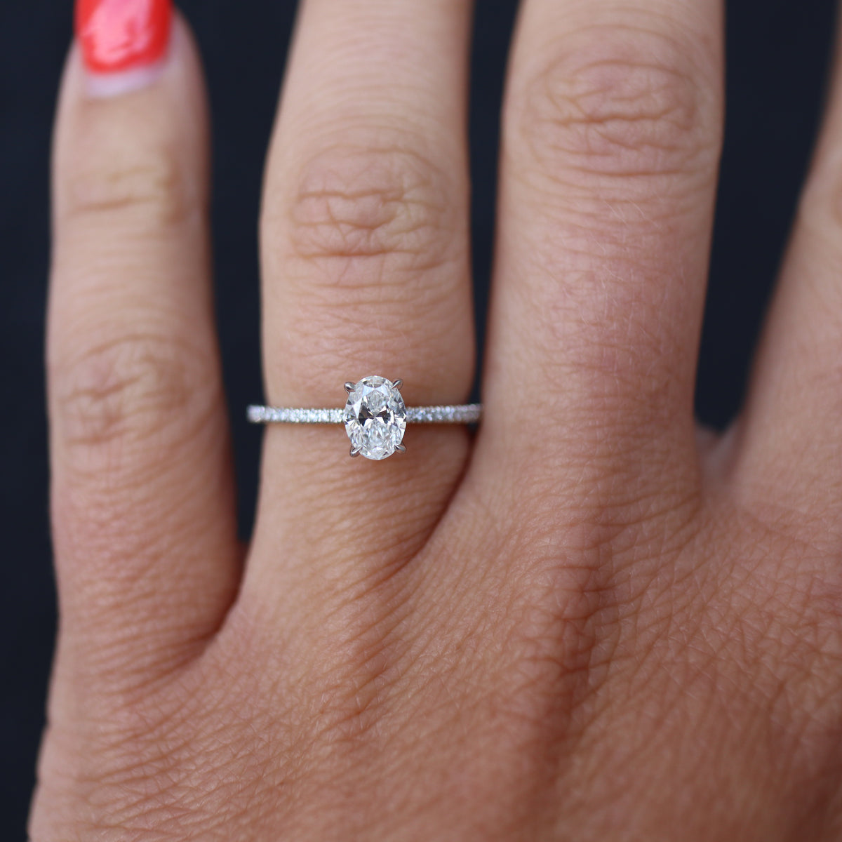 Forevermark Platinum Michaela's Delicate Diamond Shank Engagement Ring