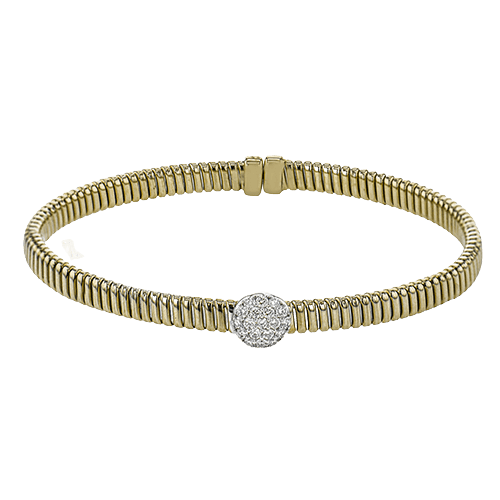 Bangle in 18k Gold with Diamonds - Simon G. Jewelry