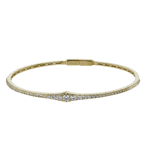 Bangle in 18k Gold with Diamonds - Simon G. Jewelry