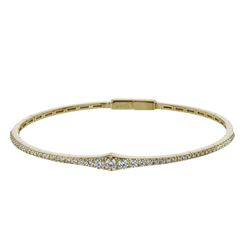 Bangle in 18k Gold with Diamonds - Simon G. Jewelry