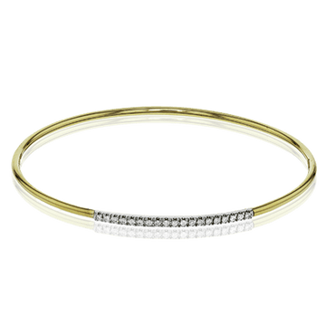 Bangle in 18k Gold with Diamonds - Simon G. Jewelry