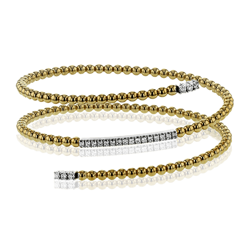 Bangle in 18k Gold with Diamonds - Simon G. Jewelry