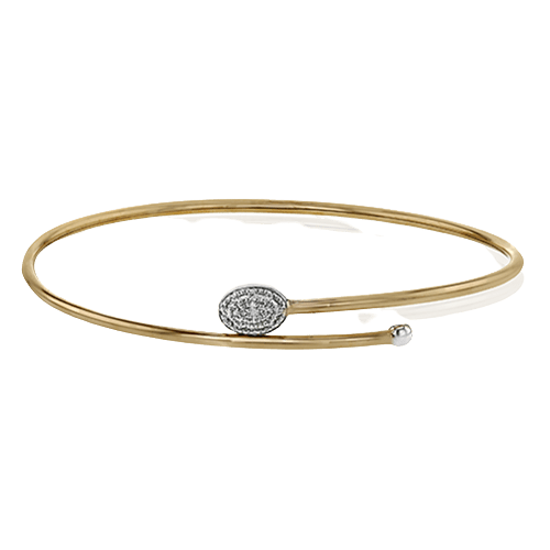 Bangle in 18k Gold with Diamonds - Simon G. Jewelry