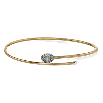 Bangle in 18k Gold with Diamonds - Simon G. Jewelry