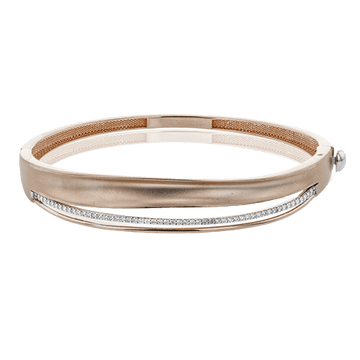 Bangle in 18k Gold with Diamonds - Simon G. Jewelry