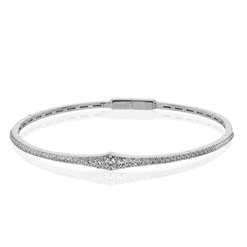 Bangle in 18k Gold with Diamonds - Simon G. Jewelry