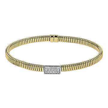 Bangle in 18K Gold with Diamonds - Simon G. Jewelry