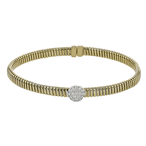 Bangle in 18k Gold with Diamonds - Simon G. Jewelry