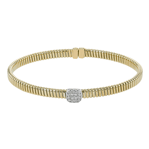 Bangle in 18k Gold with Diamonds - Simon G. Jewelry