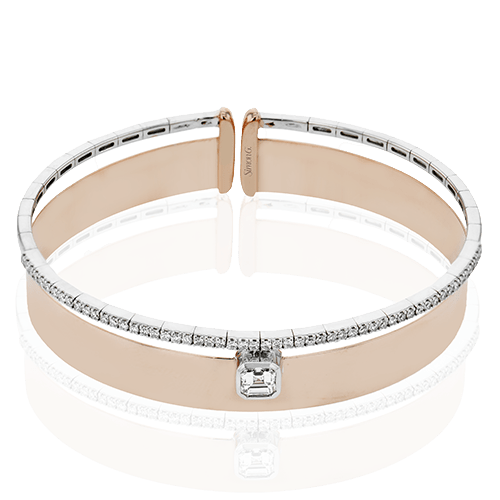 Bangle in 18k Gold with Diamonds - Simon G. Jewelry