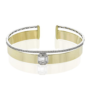 Bangle in 18K Gold with Diamonds - Simon G. Jewelry