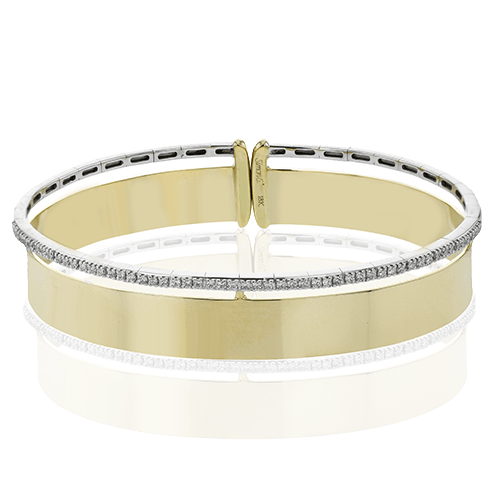 Bangle in 18k Gold with Diamonds - Simon G. Jewelry