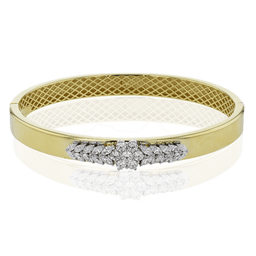 Bangle in 18k Gold with Diamonds - Simon G. Jewelry