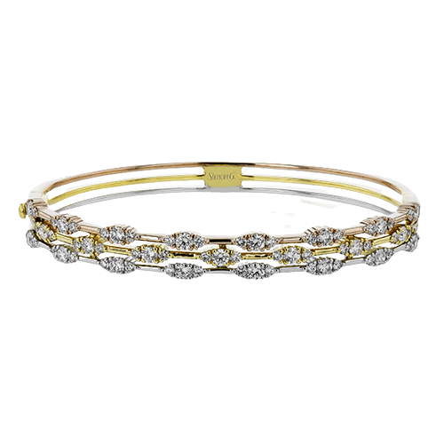 Bangle in 18k Gold with Diamonds - Simon G. Jewelry