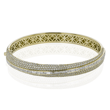 Bangle in 18k Gold with Diamonds - Simon G. Jewelry