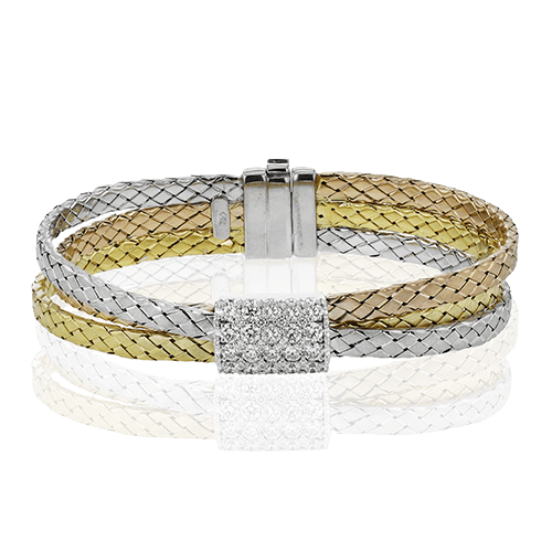 Bangle in 18k Gold with Diamonds - Simon G. Jewelry