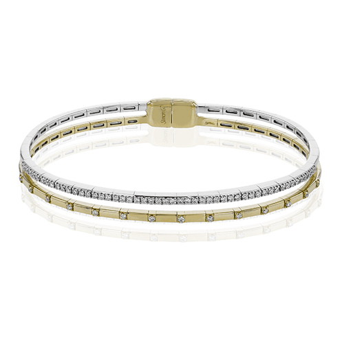 Bangle in 18k Gold with Diamonds - Simon G. Jewelry