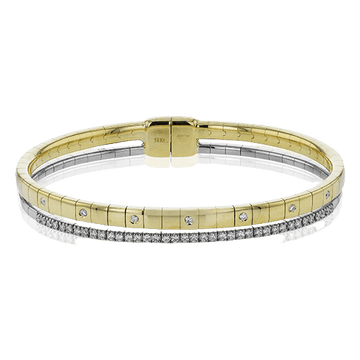 Bangle in 18k Gold with Diamonds - Simon G. Jewelry