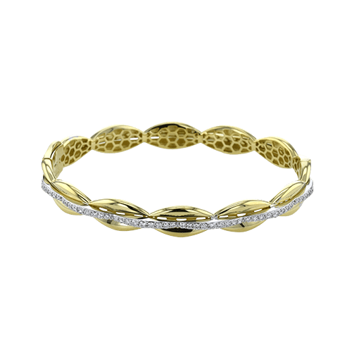 Bangle in 18k Gold with Diamonds - Simon G. Jewelry