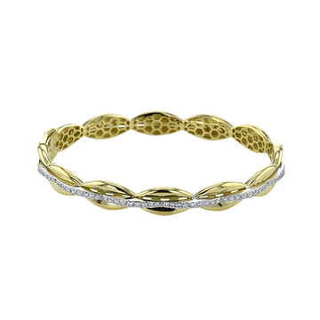 Bangle in 18k Gold with Diamonds - Simon G. Jewelry