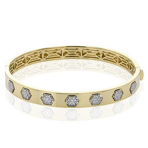 BANGLE IN 18K GOLD WITH DIAMONDS - Simon G. Jewelry