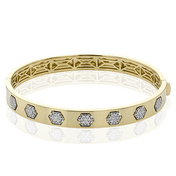 BANGLE IN 18K GOLD WITH DIAMONDS - Simon G. Jewelry