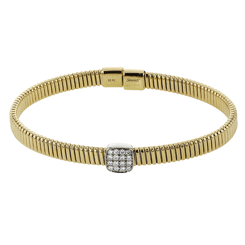 Bangle in 18k Gold with Diamonds - Simon G. Jewelry