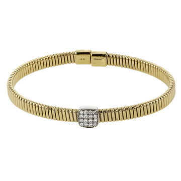 Bangle in 18k Gold with Diamonds - Simon G. Jewelry