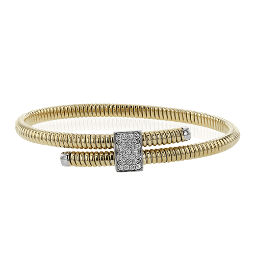 Bangle in 18k Gold with Diamonds - Simon G. Jewelry