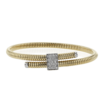 Bangle in 18k Gold with Diamonds - Simon G. Jewelry