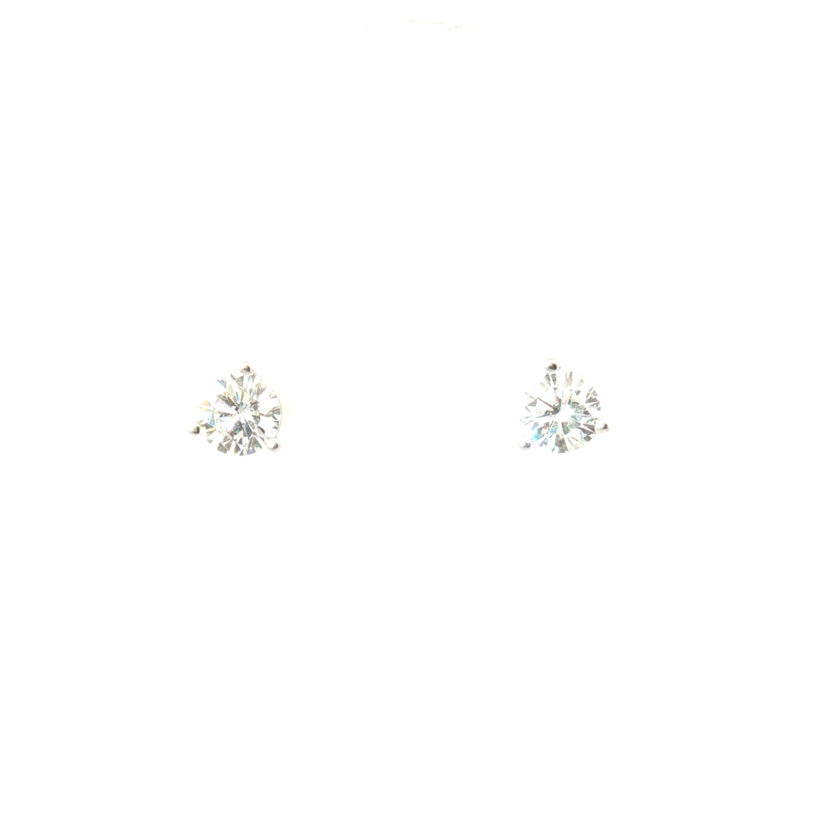 White Gold 0.65 Carat Diamond Stud Earrings
