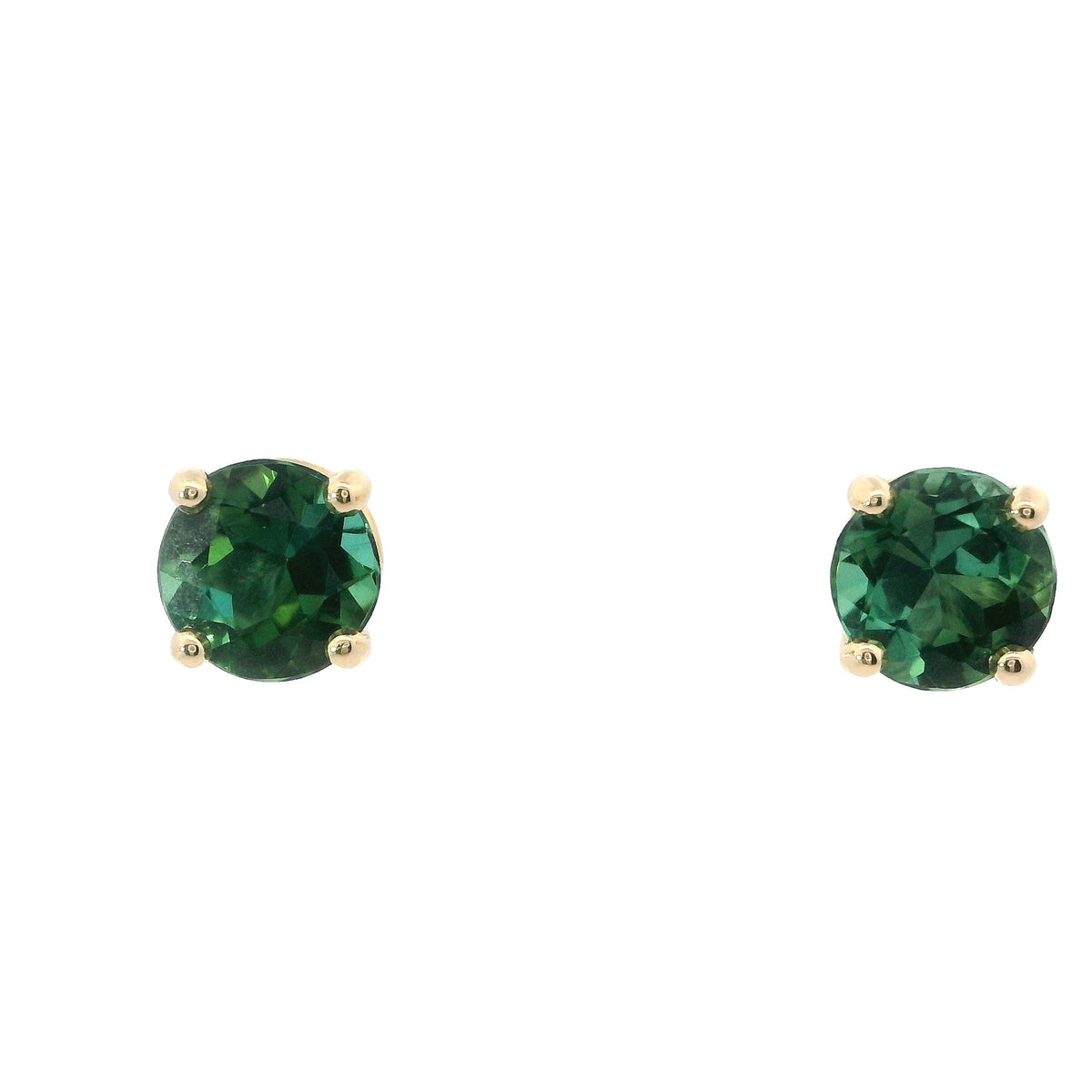 Rose Gold Oval Gray Spinel Stud Earrings