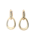 Yellow Gold Plated Sterling Silver Door Knocker Drop Earrings