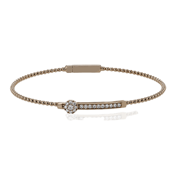 Beaded Bangle in 18k Gold with Diamonds - Simon G. Jewelry