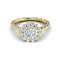 Vlora Yellow Gold Diamond Halo Engagement Ring Mounting