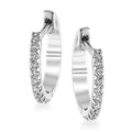 Simon G White Gold Petite Diamond Hoop Earrings