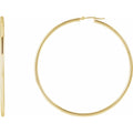 Yellow Gold Large Hoop Earrings