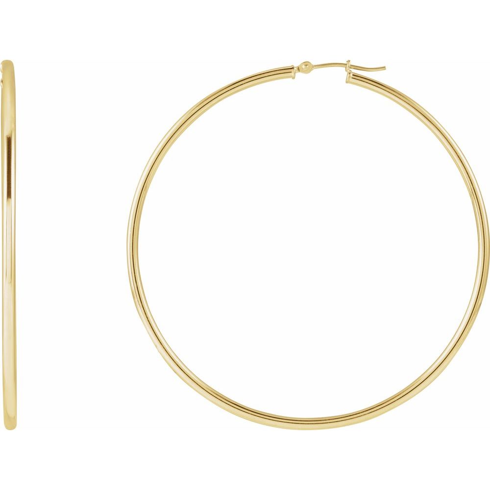 Yellow Gold Large Hoop Earrings