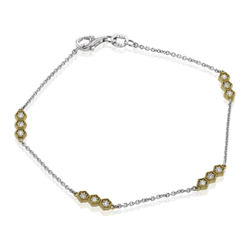 Bracelet in 18k Gold with Diamonds - Simon G. Jewelry