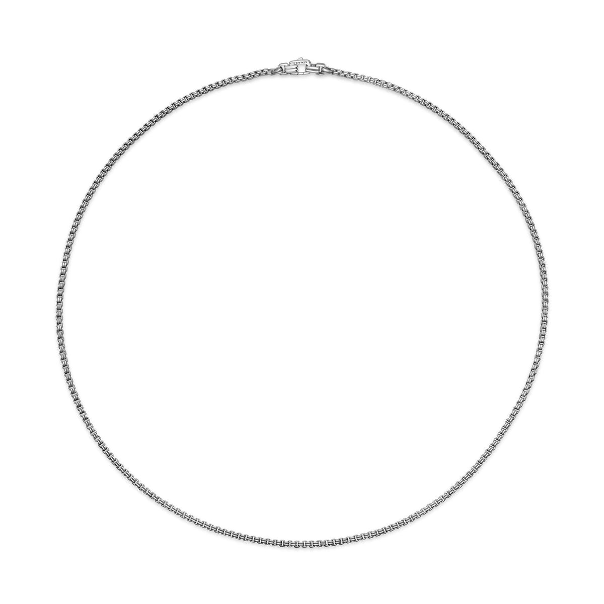 David Yurman Sterling Silver Double Box Chain Necklace