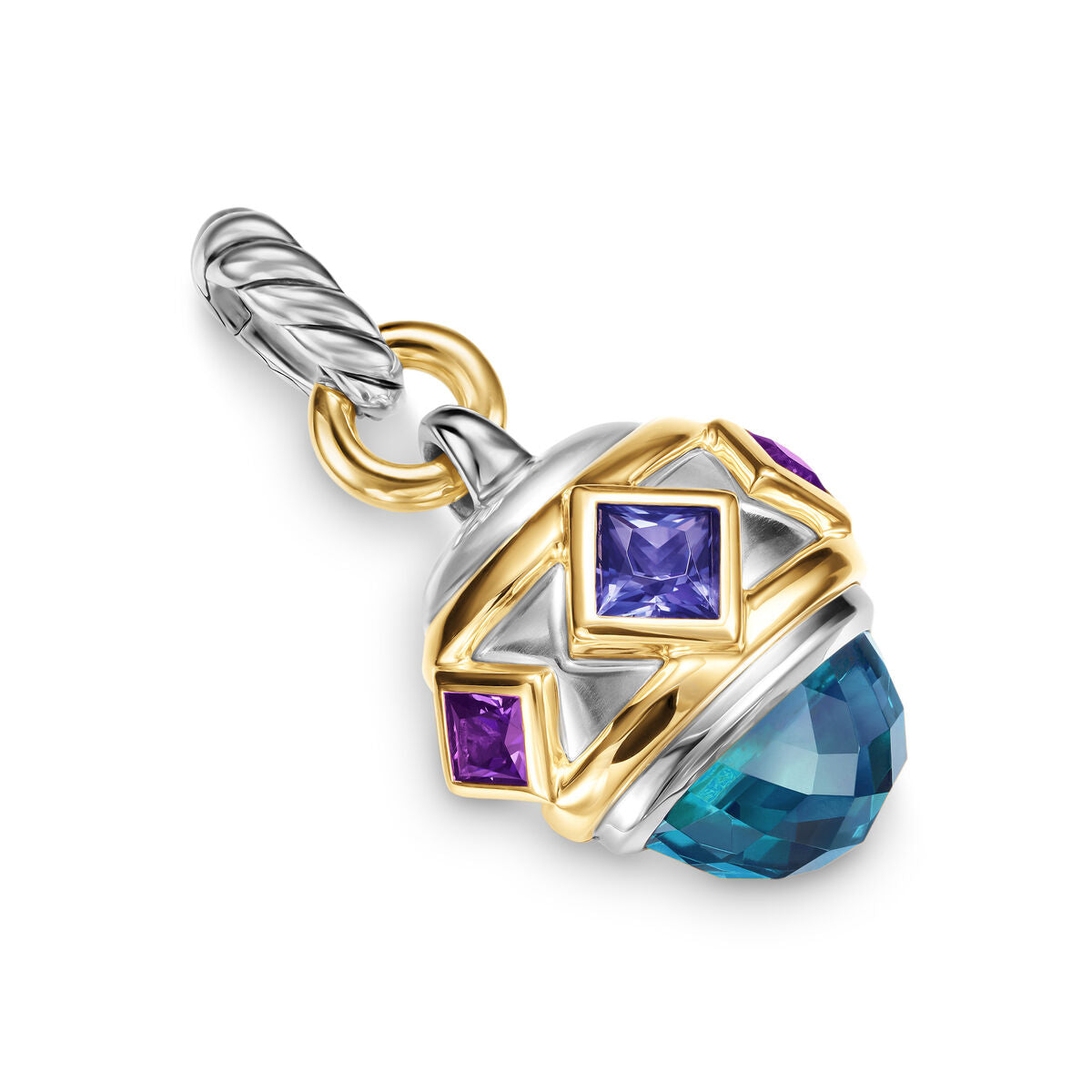 David Yurman Silver and Yellow Gold Renaissance Charm Enhancer