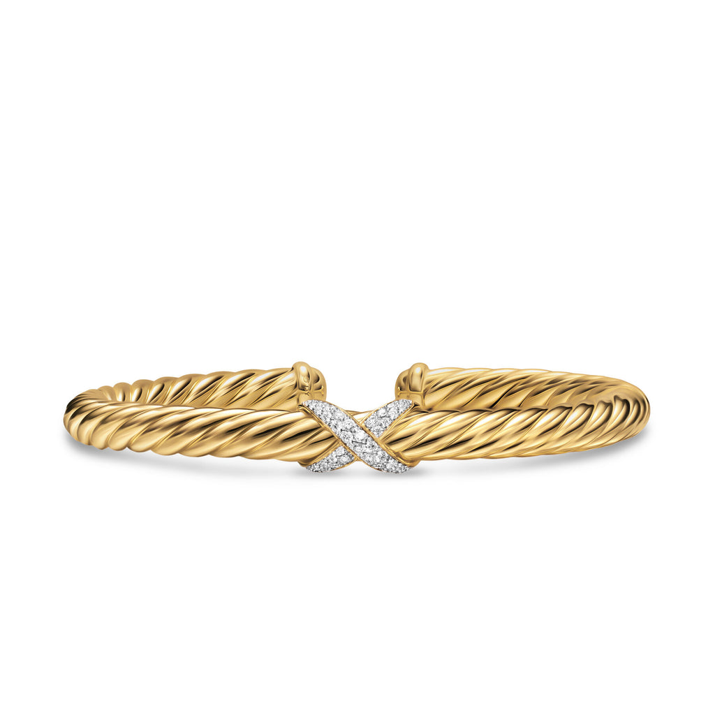 David Yurman Yellow Gold 6 mm Cablespiria Flex X Bracelet