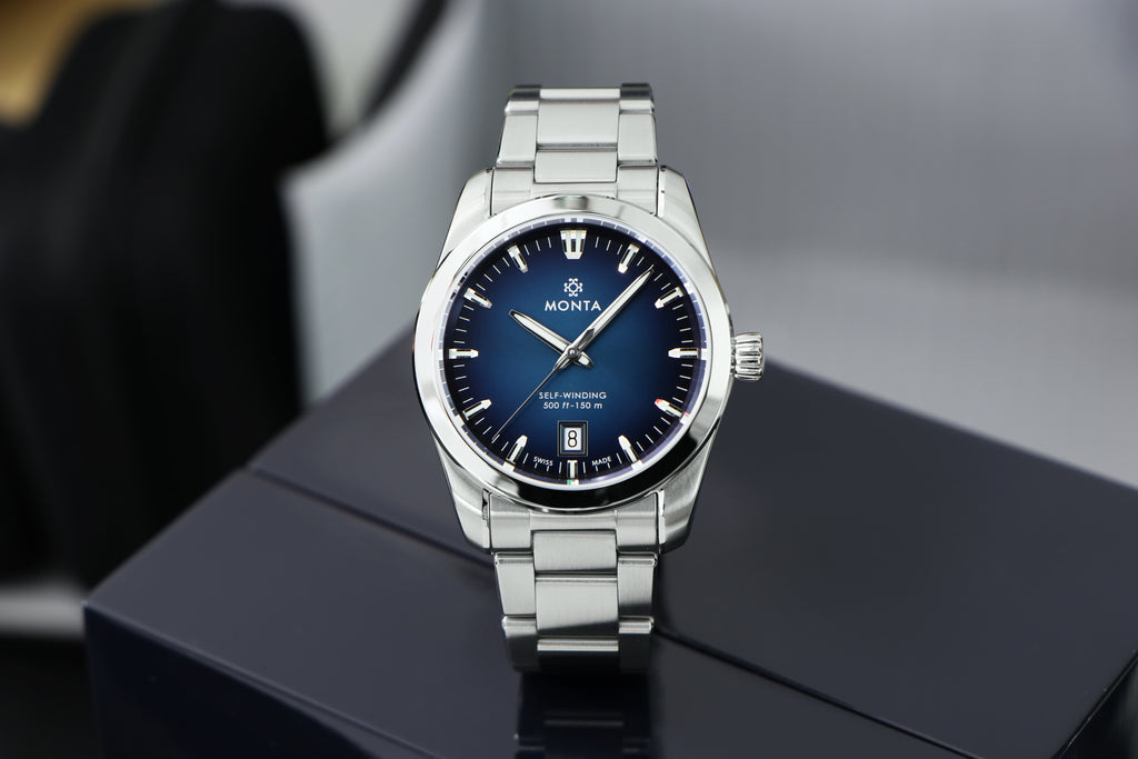 MONTA Noble Blue Dial Swiss Watch