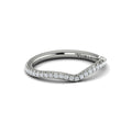 Vlora White Gold V Contour Diamond Wedding Band